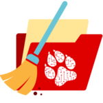 Image of file folder with a broom